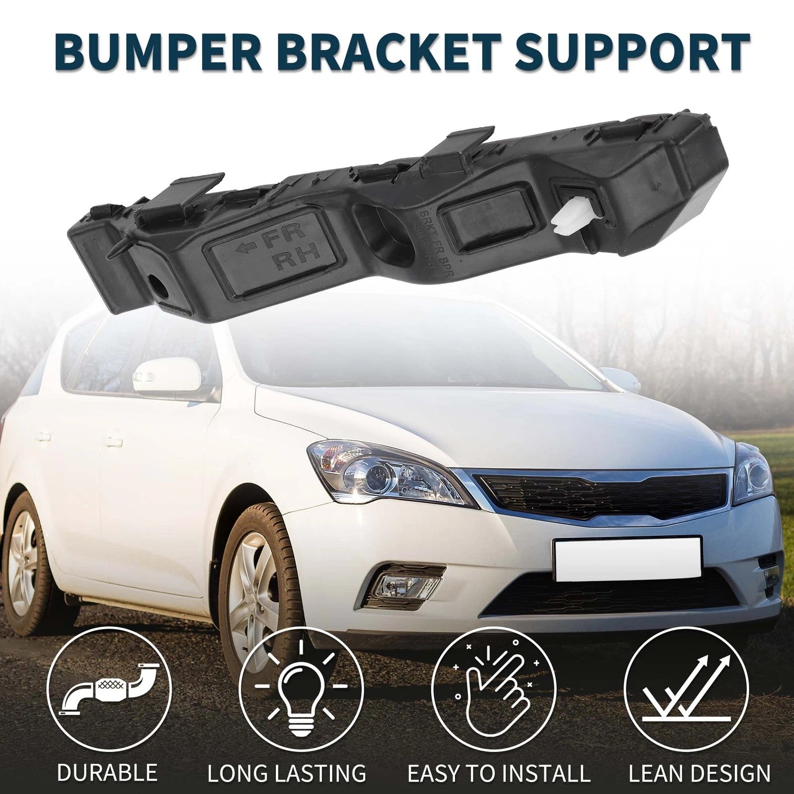1pc Right Front Bumper Retainer Bracket No. 865142T500 for Kia Optima (2014–2015)