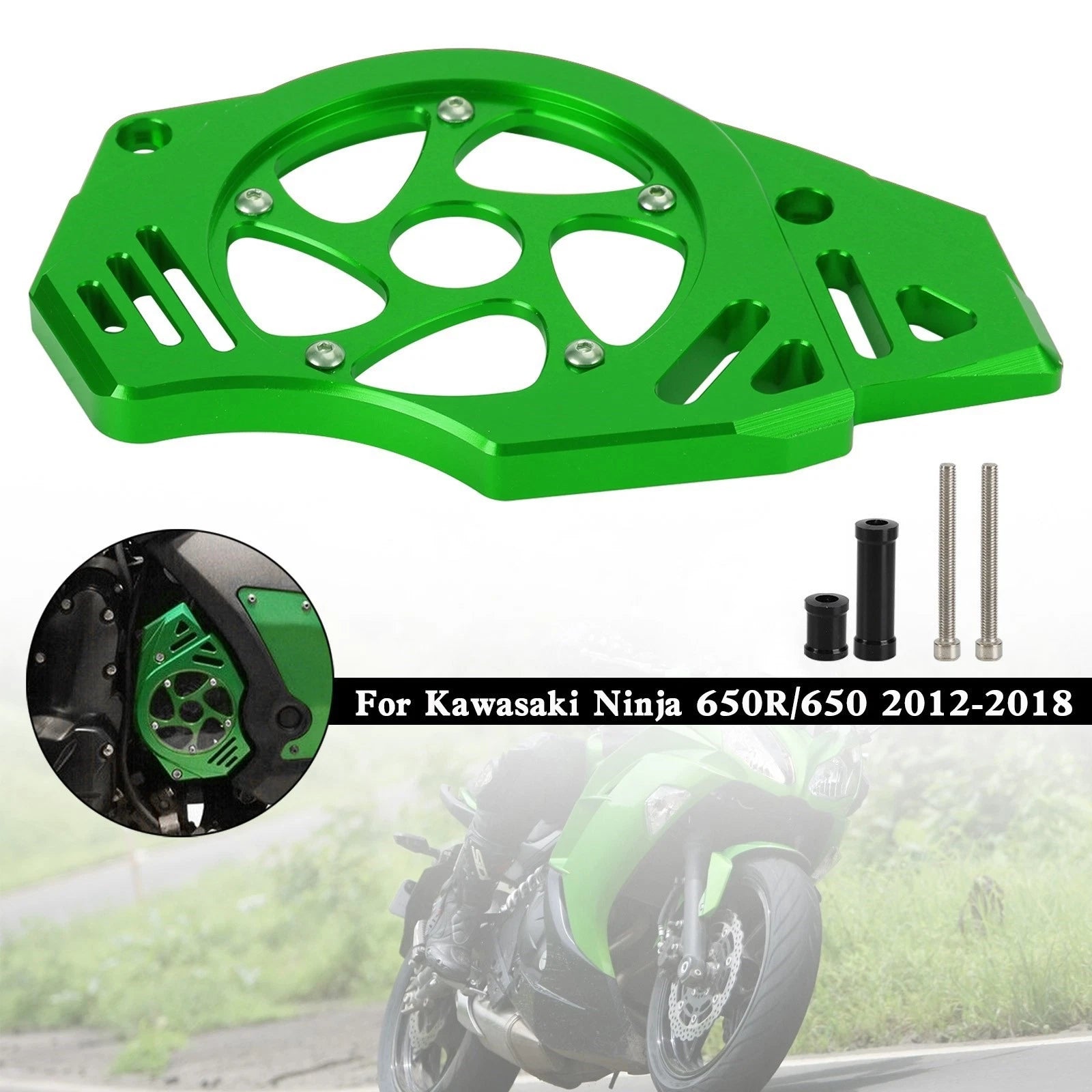 Sprocket Cover Chain Guard for Kawasaki Ninja Vulcan 650 (2012–2018) Green