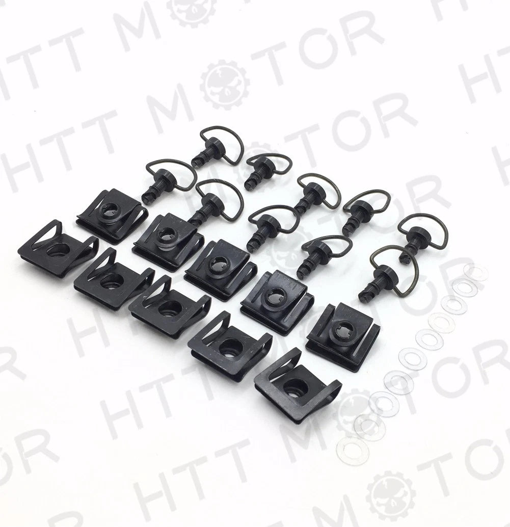 10 Dzus Style Quick Release Fairing Fasteners for Motorcycle (1/4 Turn)