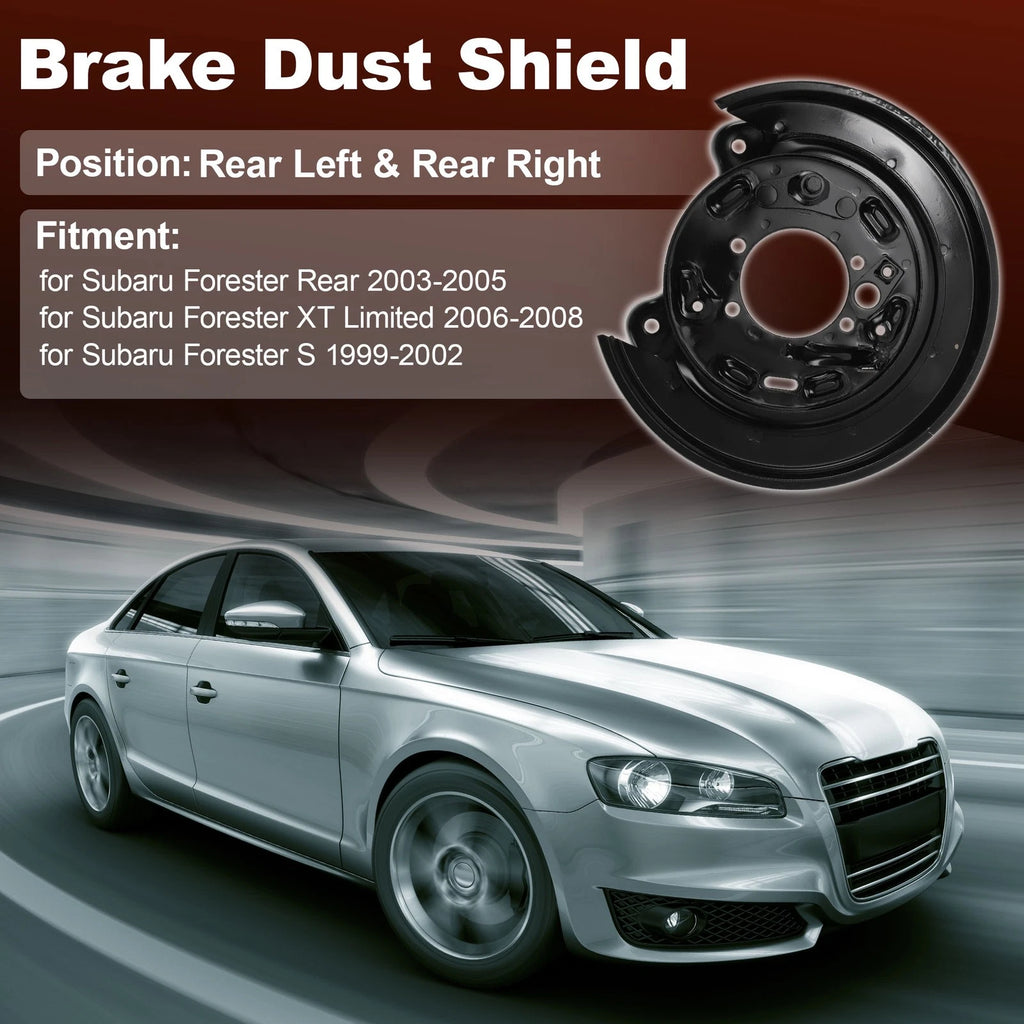 Wheel Brake Dust Shield Rear Left Right Replacement for Subaru Forester (2013–2018)