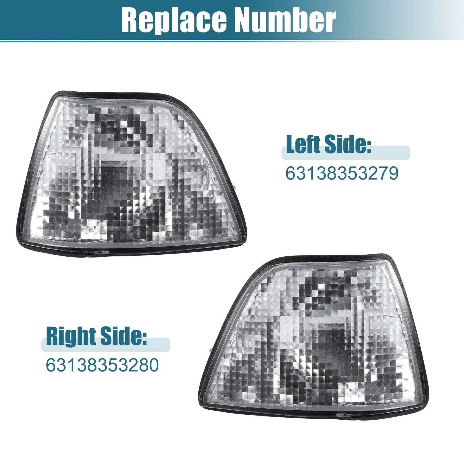 Clear Turn Signal Light Lamp Corner Left Right for BMW E36 3 Series (1992–1998)
