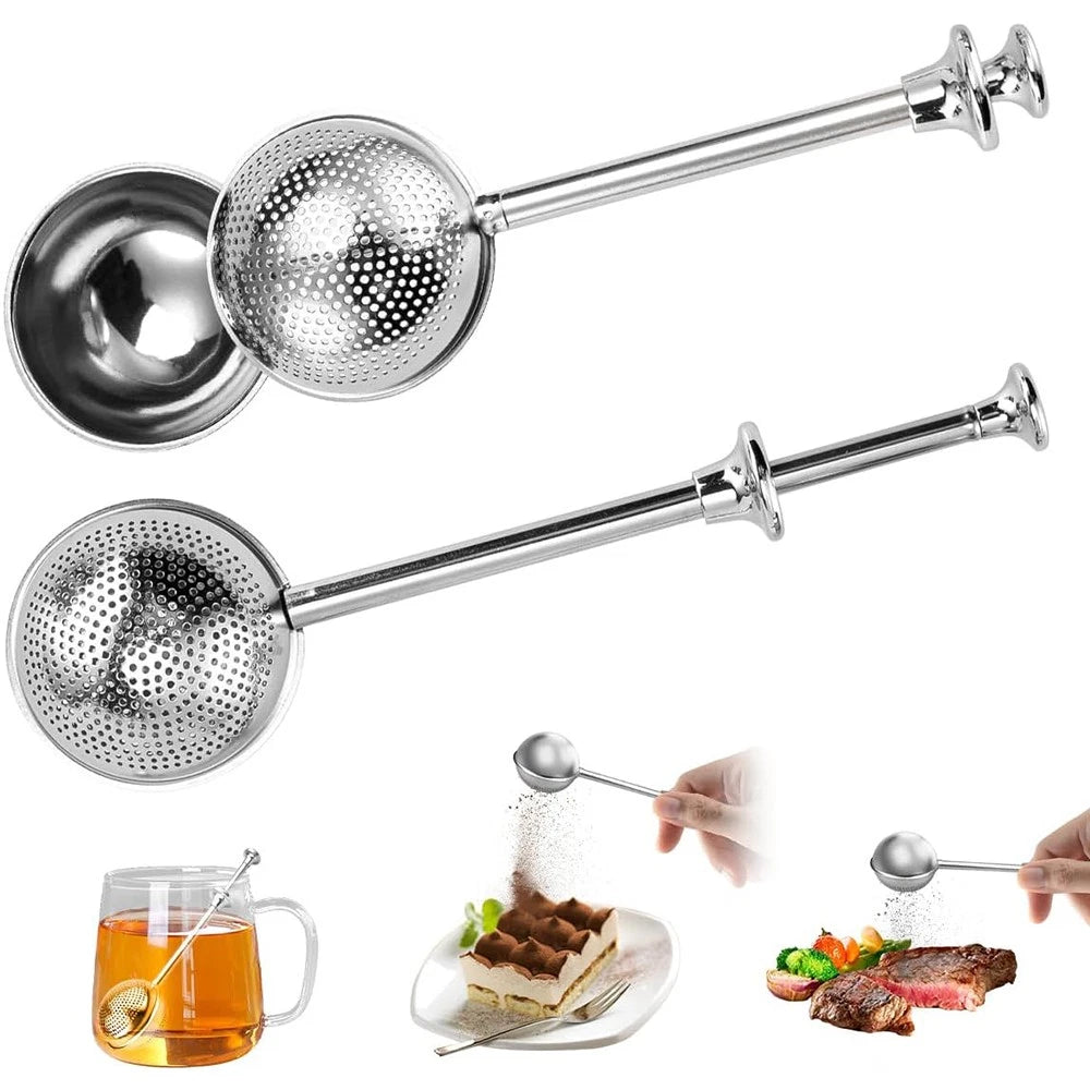 Multifunctional Stainless Steel Tea Strainer for Loose Leaf Tea Baking Supplies