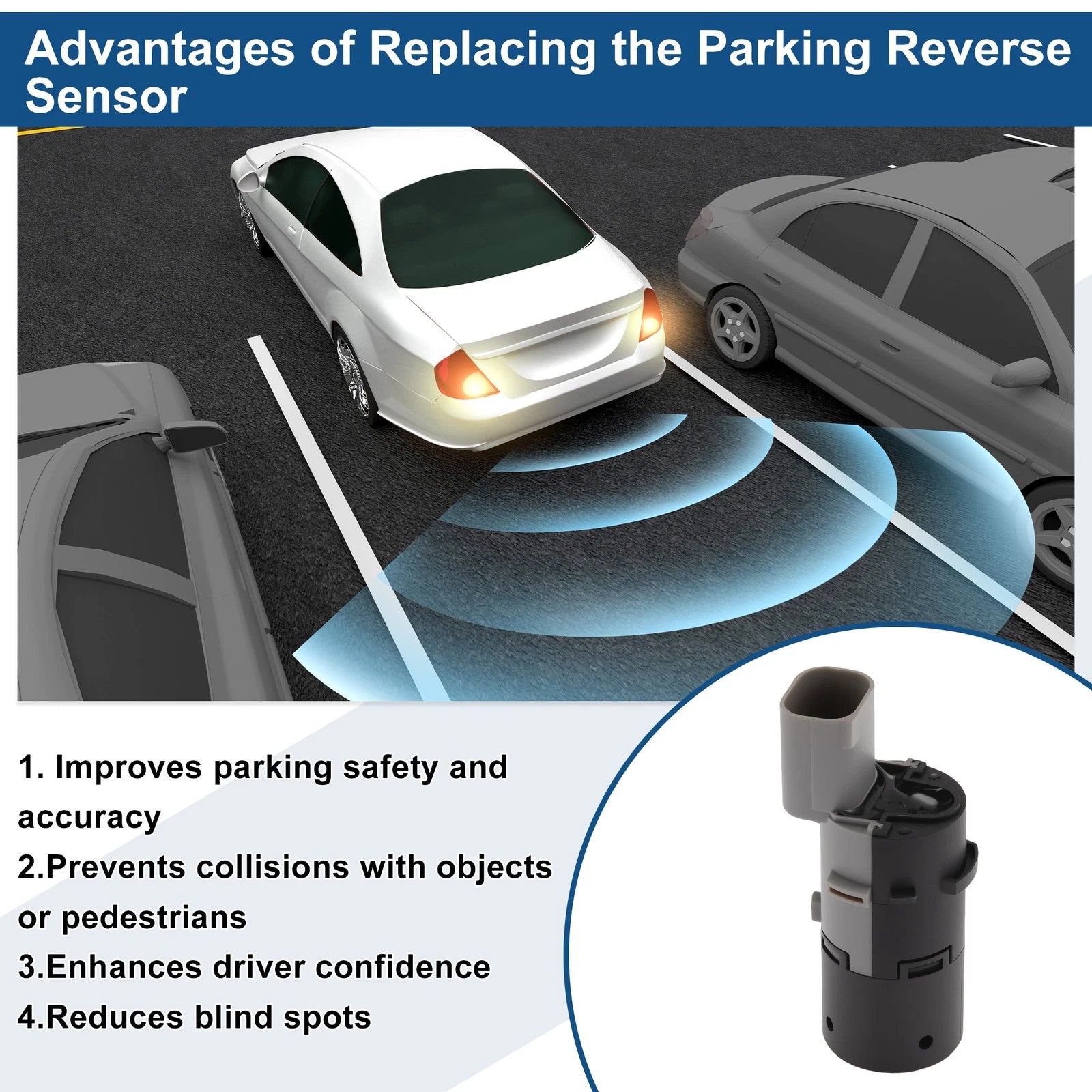 Reverse Backup Parking Sensor for BMW 5 Series 520d (2000–2010) No.66206989167