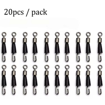 20-Piece Quick Change Bait Ring Tackle Connectors for Carp Fishing Lines