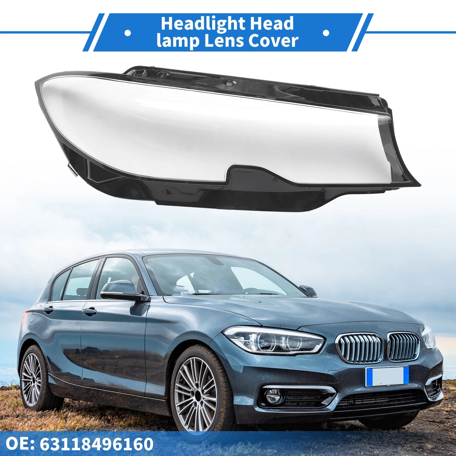 Headlight Lens Cover Front Right OEM Replacement for BMW 330i (2019–2021)