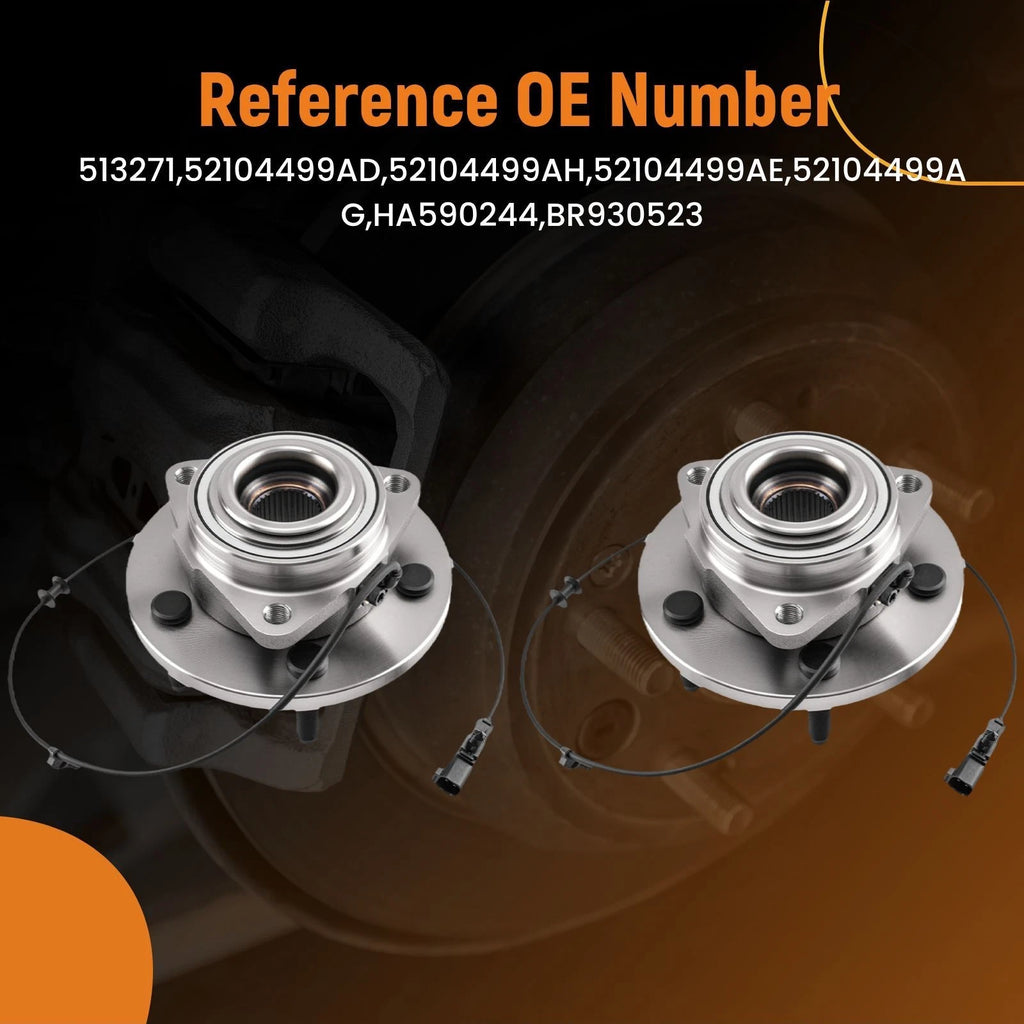Pair Front Wheel Hub Bearings for Chrysler Aspen/Dodge Durango (2006–2009) 513271