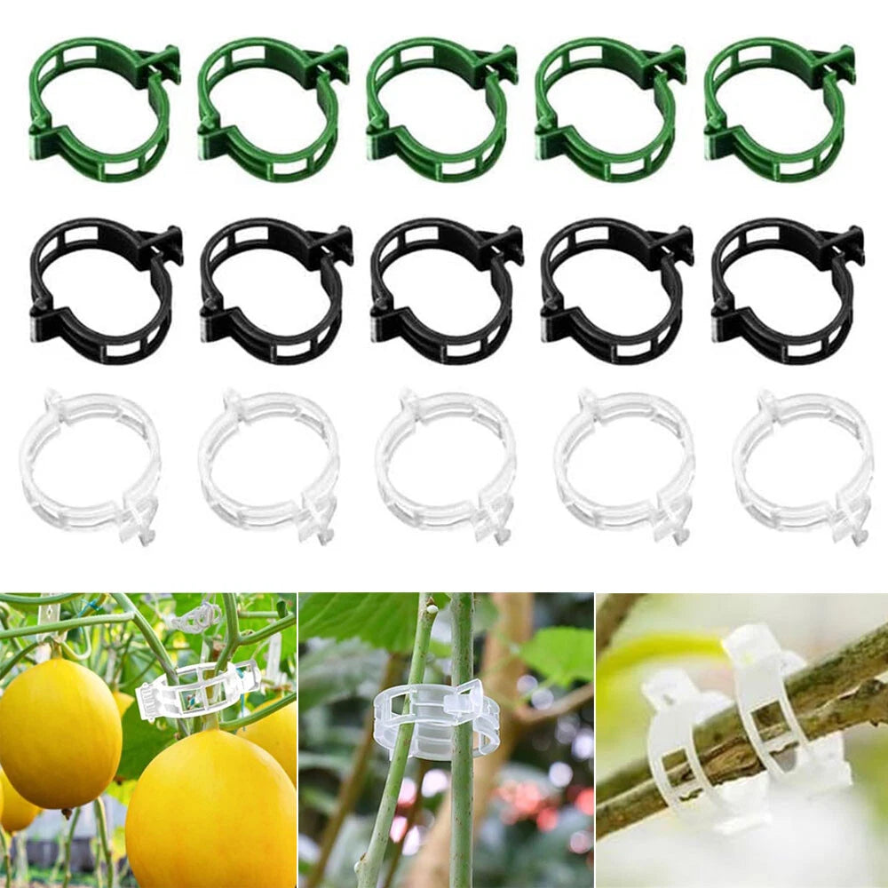 1" Plastic Trellis Plant Clips for Garden (50-300 Pcs)