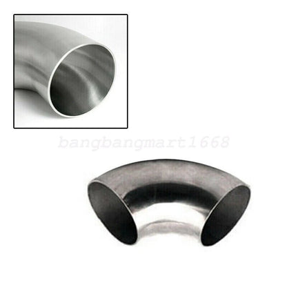 2X 51mm 304 Stainless Steel 90 Degree Bend Elbow Exhaust Pipe