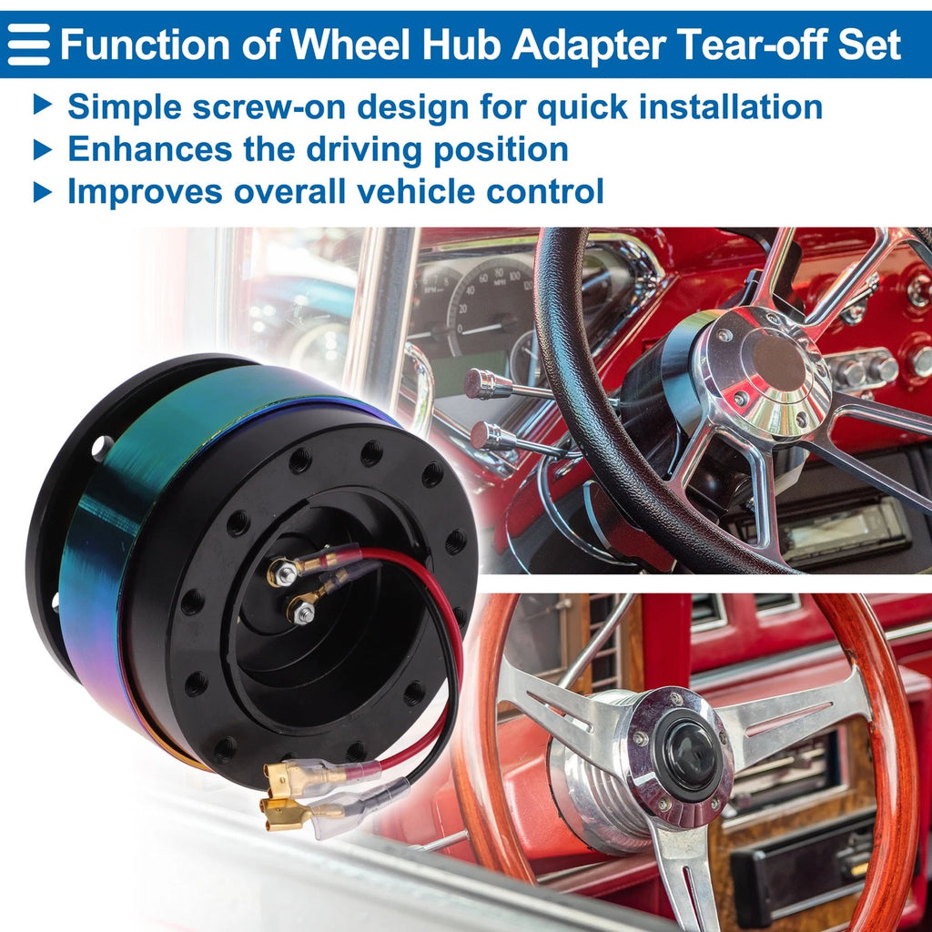 Steering Wheel Quick Release Hub Adapter 12 Hole for Universal Fit