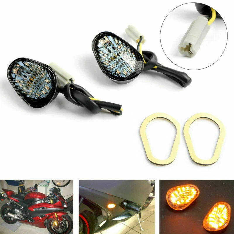 LED Flush Turn Signals for Yamaha YZF-R6 (2003–2016), YZF-R1 (2002–2008), R6S (2006–2009) T9