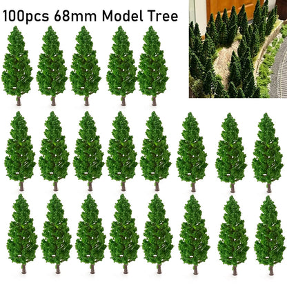 100Pc Model Tree Scenery for Train Railroad Layout Park Street (N/A)