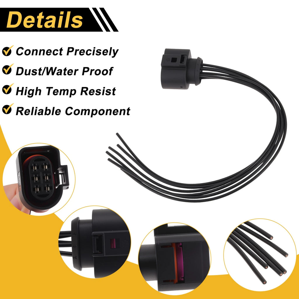 6 Pin Oxygen Sensor Connector Plug for Audi TT Mk2 (2006–2012) No. 1J0973733