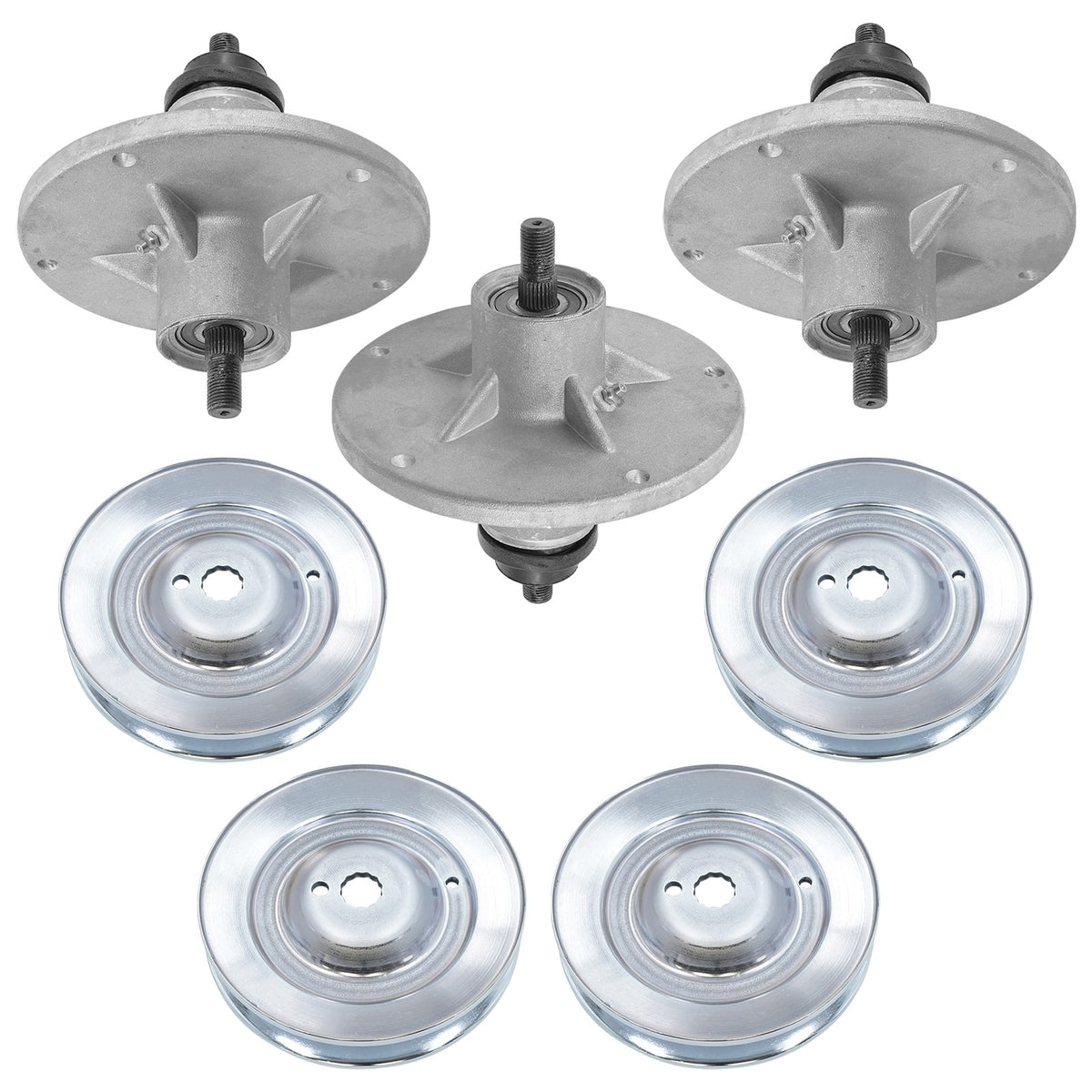 Deck Spindles with Pulley for Briggs and Stratton 46 Inch Tractor (2005–2005)