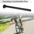 Seat Post Bike 27.2x400mm Adjustable Angle for Black Aluminum Bicycle (—)