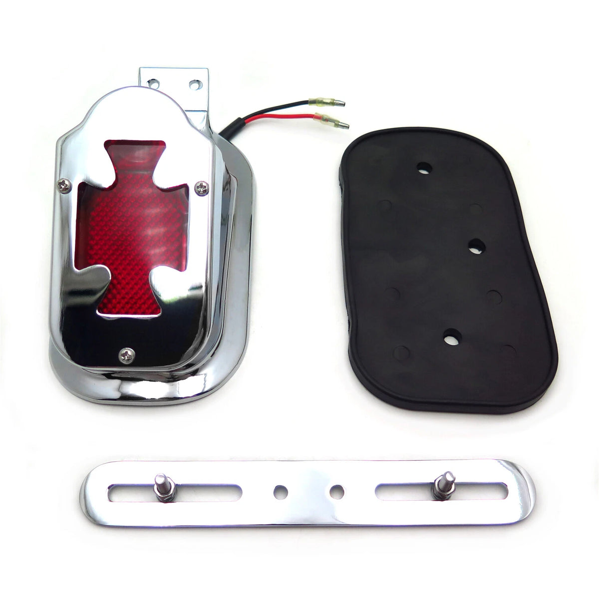 Maltese Cross Tail Light for Harley (Metal Cross Brake Light)
