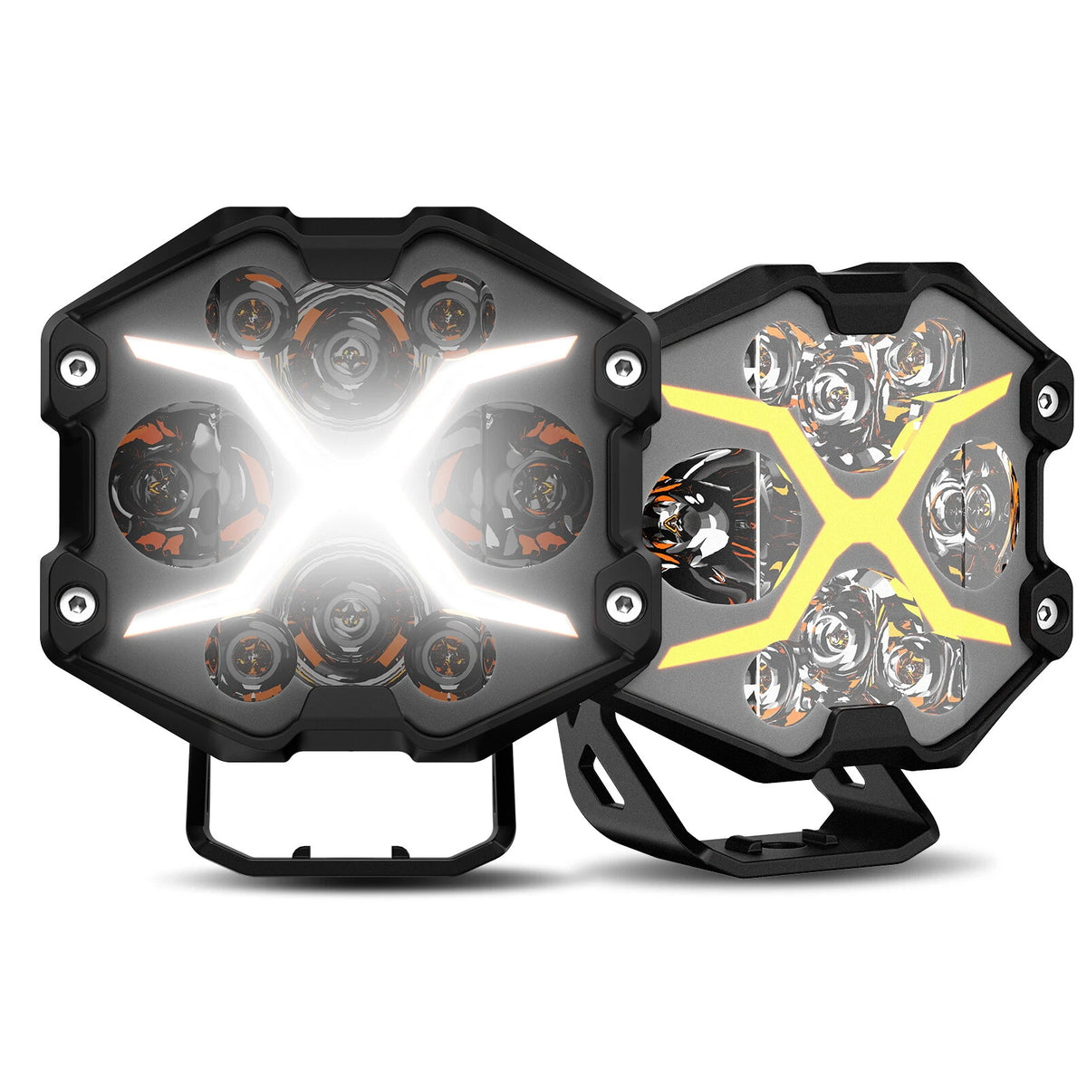 2X NOVSIGHT X Series 4'' LED Pod Lights for Off Road Vehicles (6000LM)