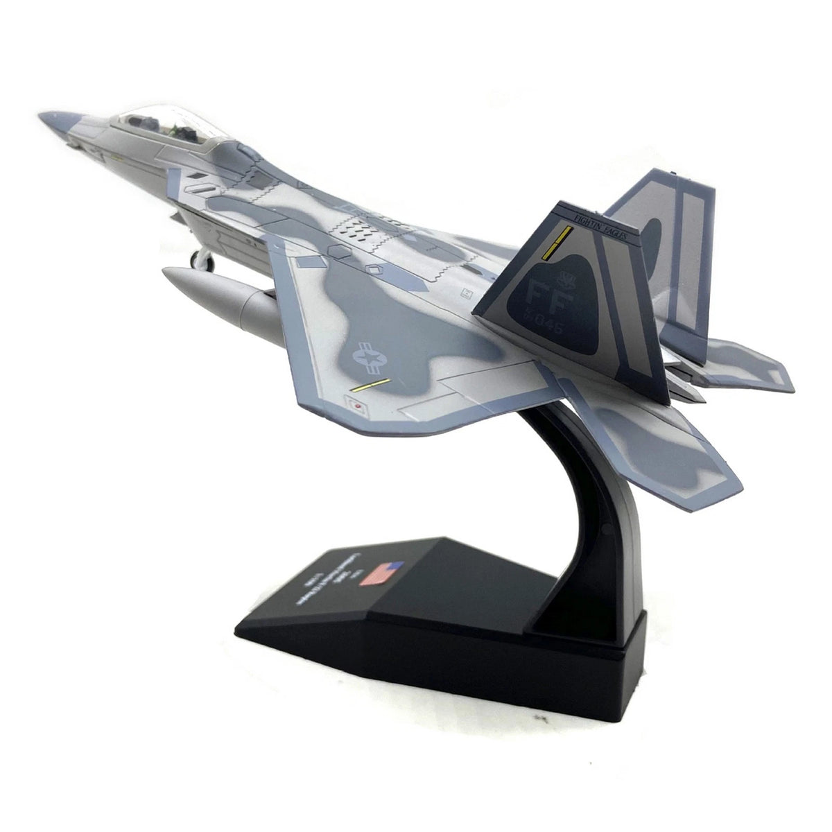 F22 Raptor Stealth Fighter Model 1:100 Alloy Aircraft (18cm)