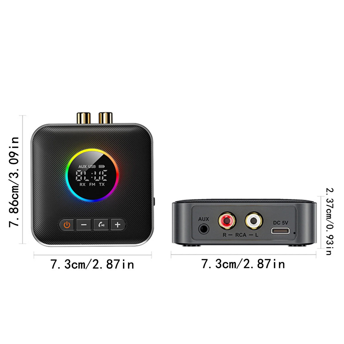 3-in-1 Bluetooth FM Transmitter Receiver Audio Adapter for Universal Use