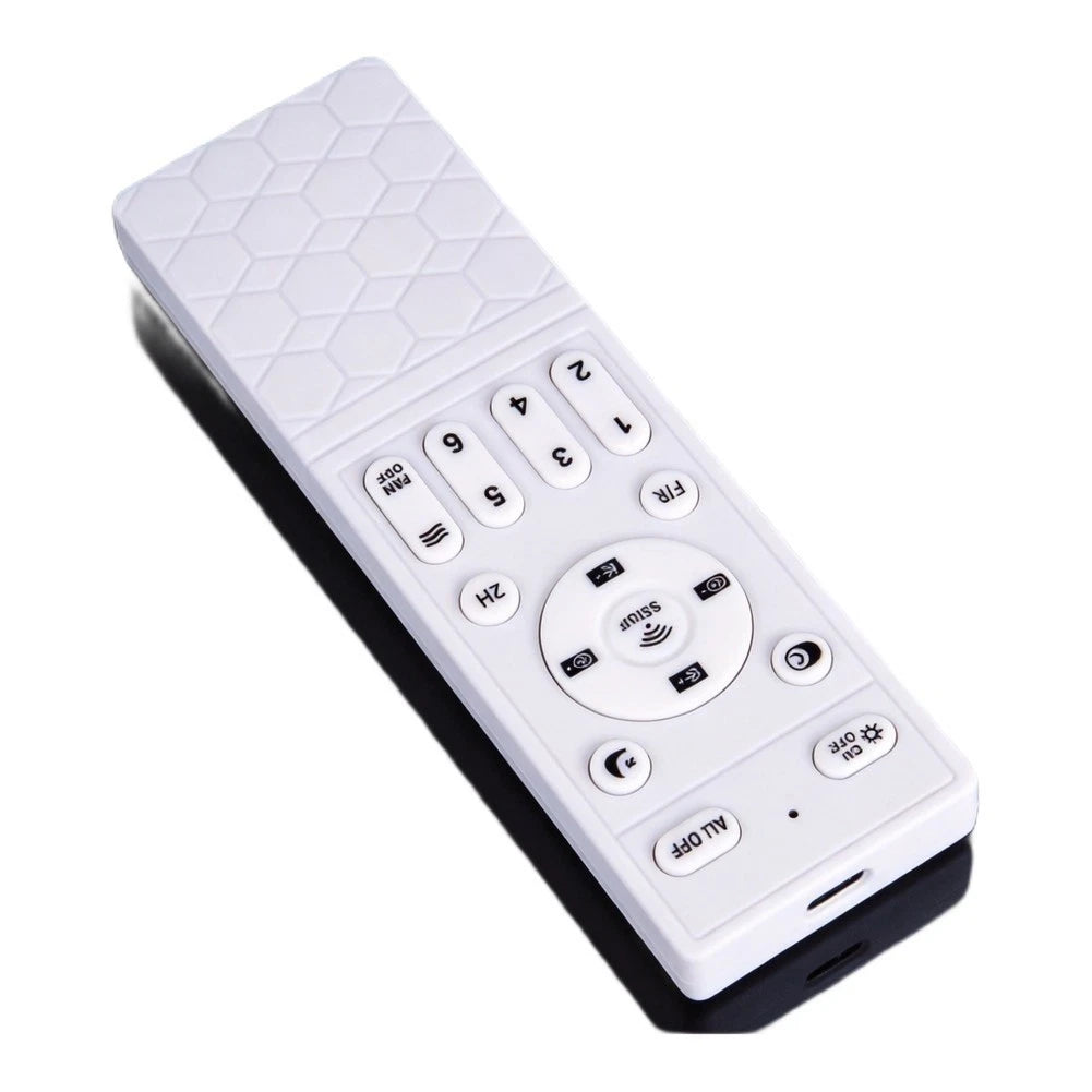 Ceiling Fan Remote Controller 24V 6 Speeds Timer White Plastic