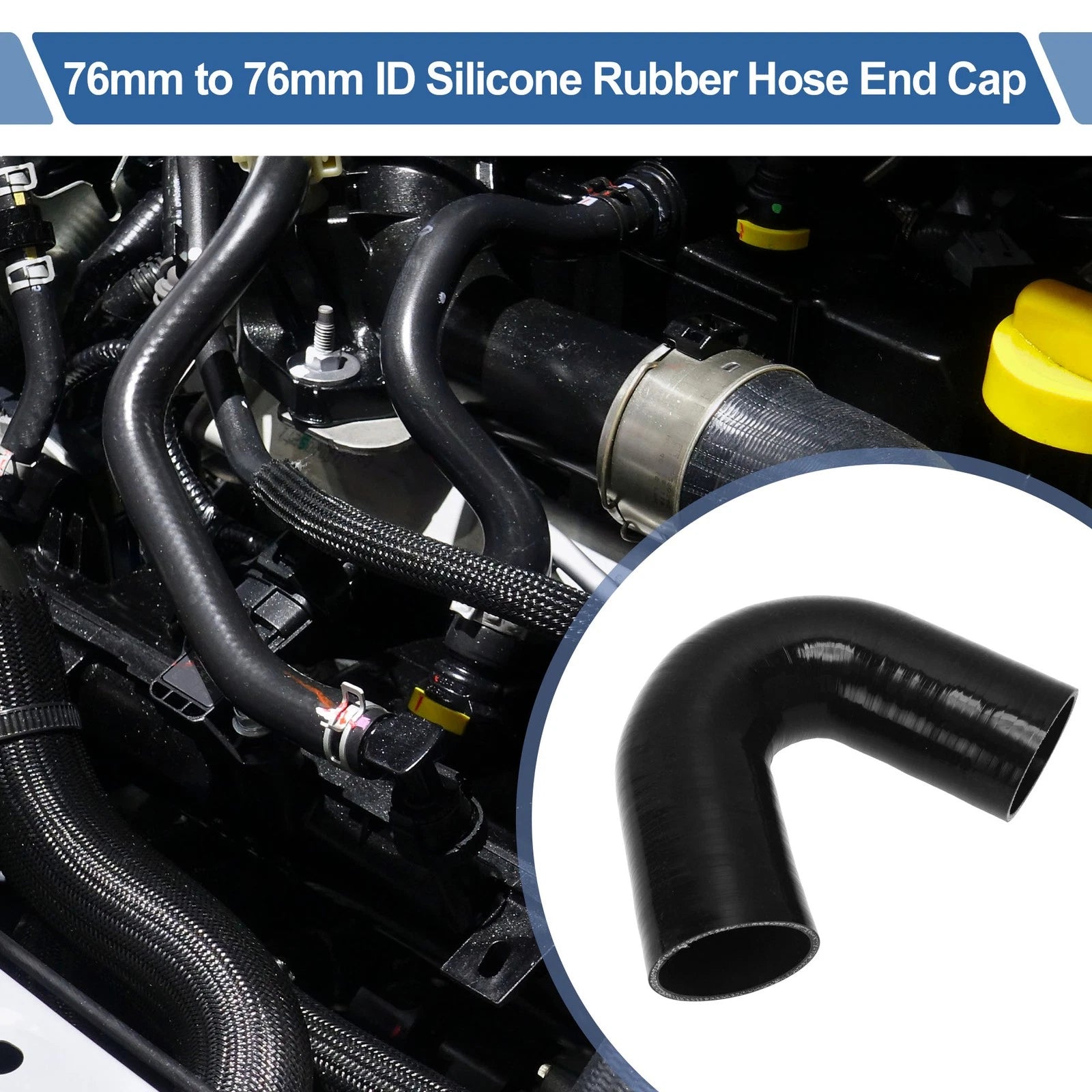 76mm Silicone Elbow for Intercooler Heater (Universal)