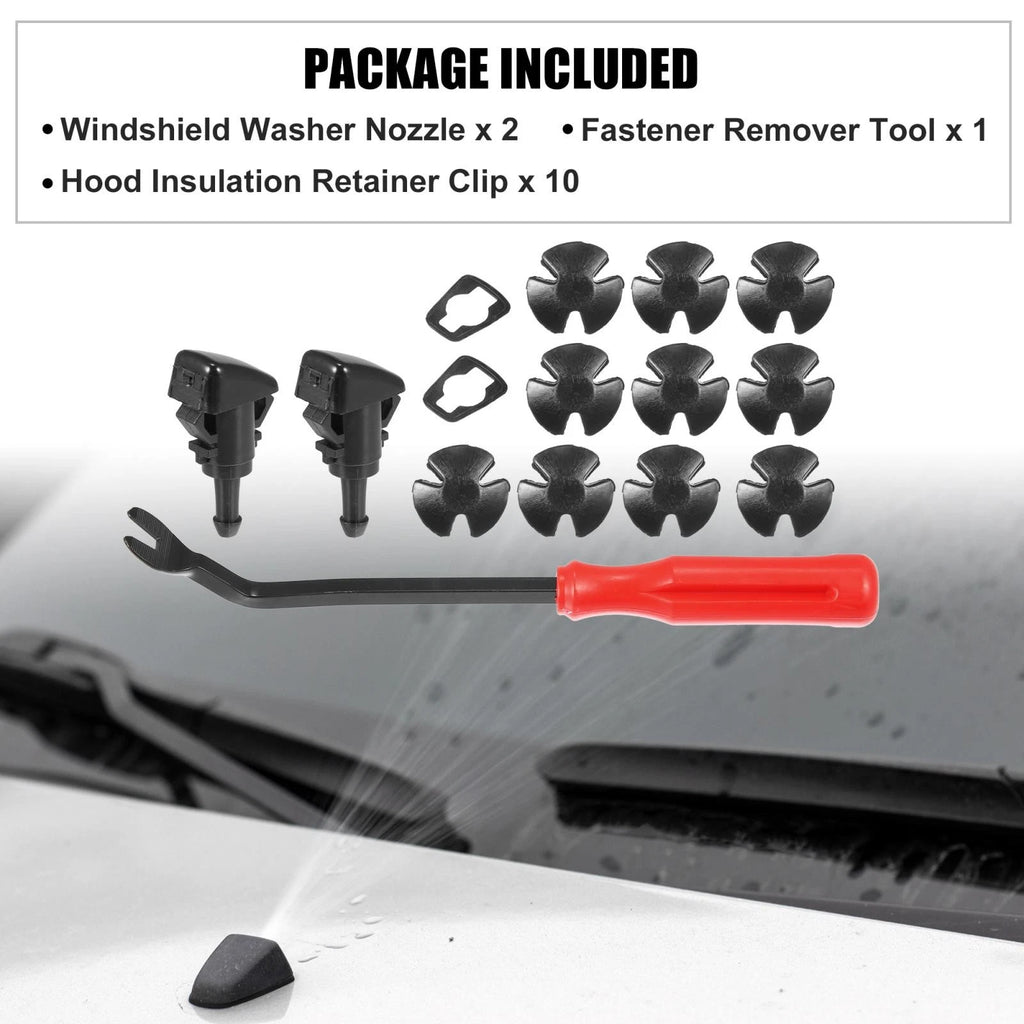 15pcs Front Windshield Washer Nozzle Kit for Dodge Grand Caravan (2008–2017)