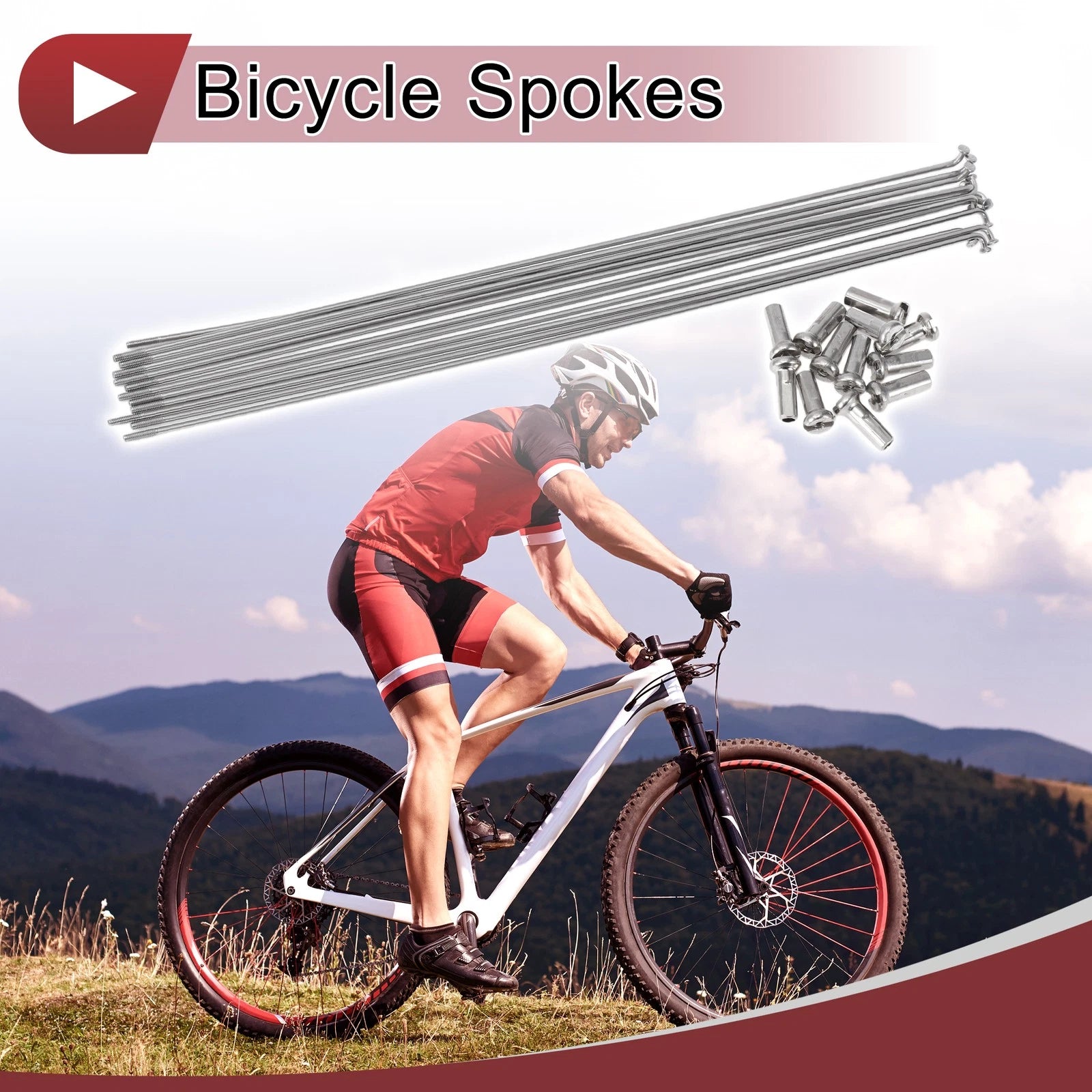 Bicycle Spokes Set 269mm 304 Stainless Steel for 14G Wheel (—)