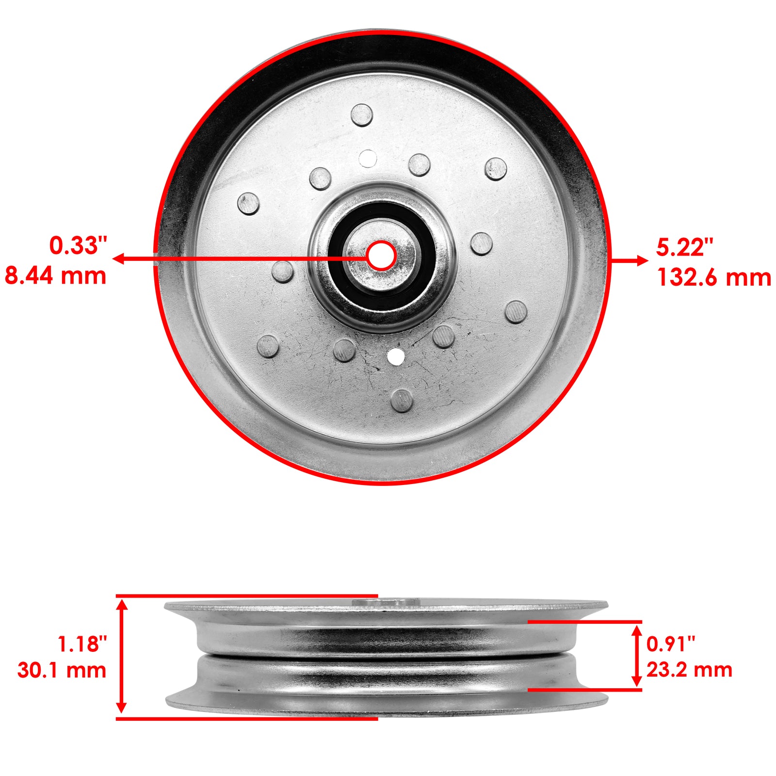 Deck Pulley Replacement Set for John Deere X330 X350 X354 X370 (2010–2018)