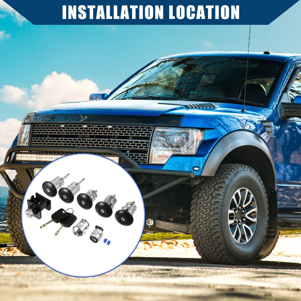 Ignition Lock Cylinder Door Lock Key Set for Ford Transit Connect (2010–2013)