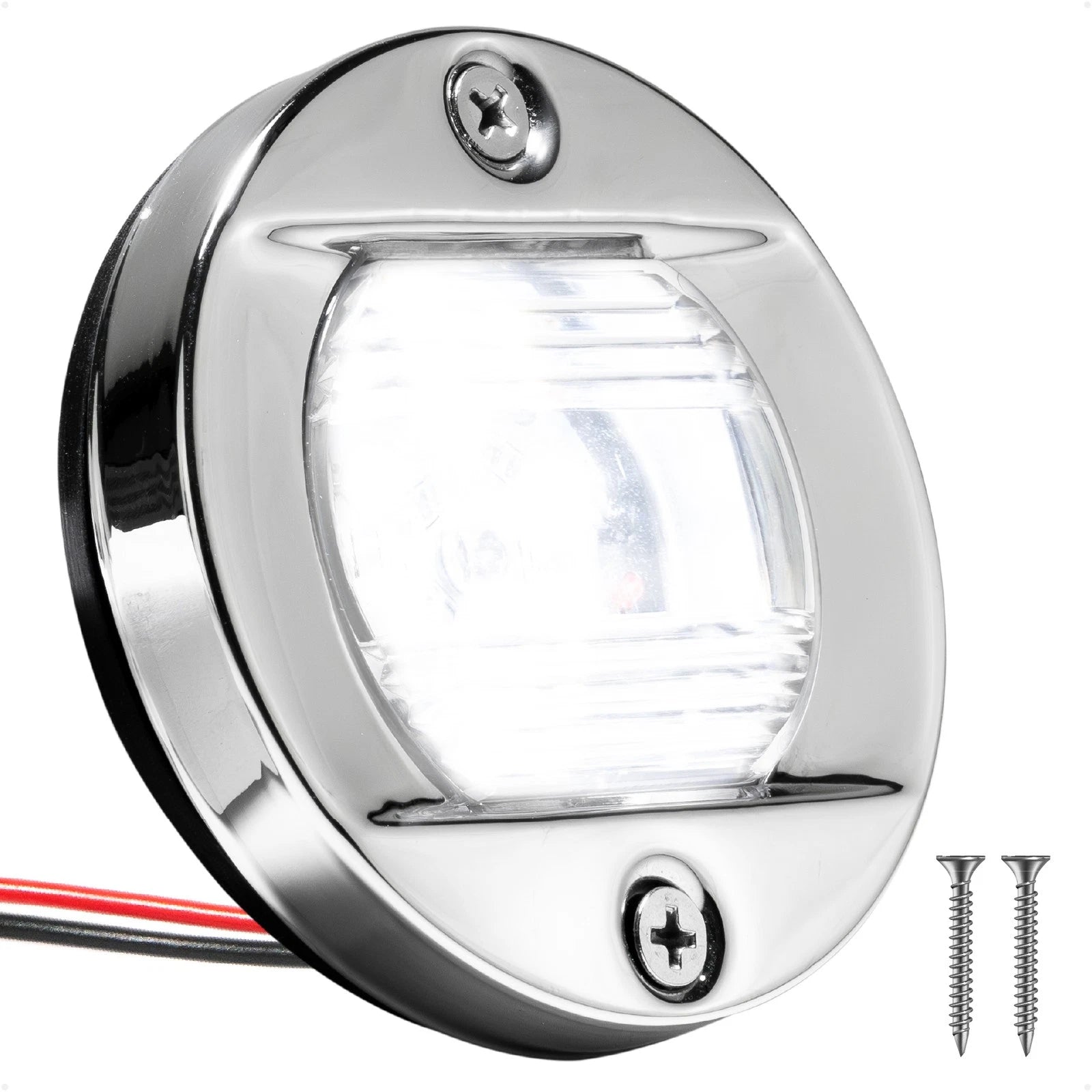 LED Boat Navigation Lights Set of 2, 3" Transom Mount