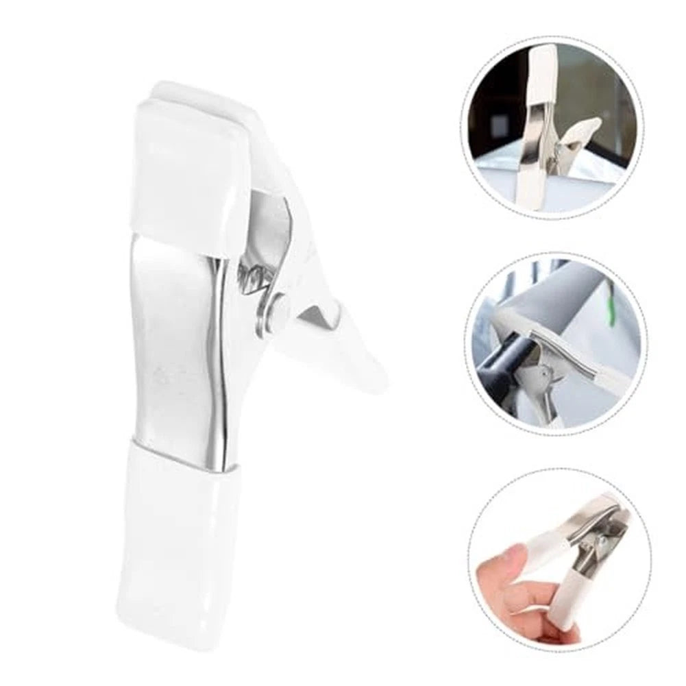 6 Inch White Metal A-Clip for Wedding Dress Support (No Part Numbers)