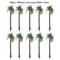 10pcs Miniature Palm Trees for Dioramas and Landscape Scenery