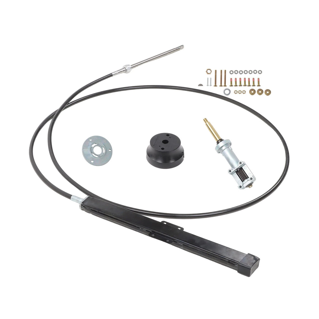 12FT Marine Steering Cable Kit for Back Mount Rack-and-Pinion (SS14112)