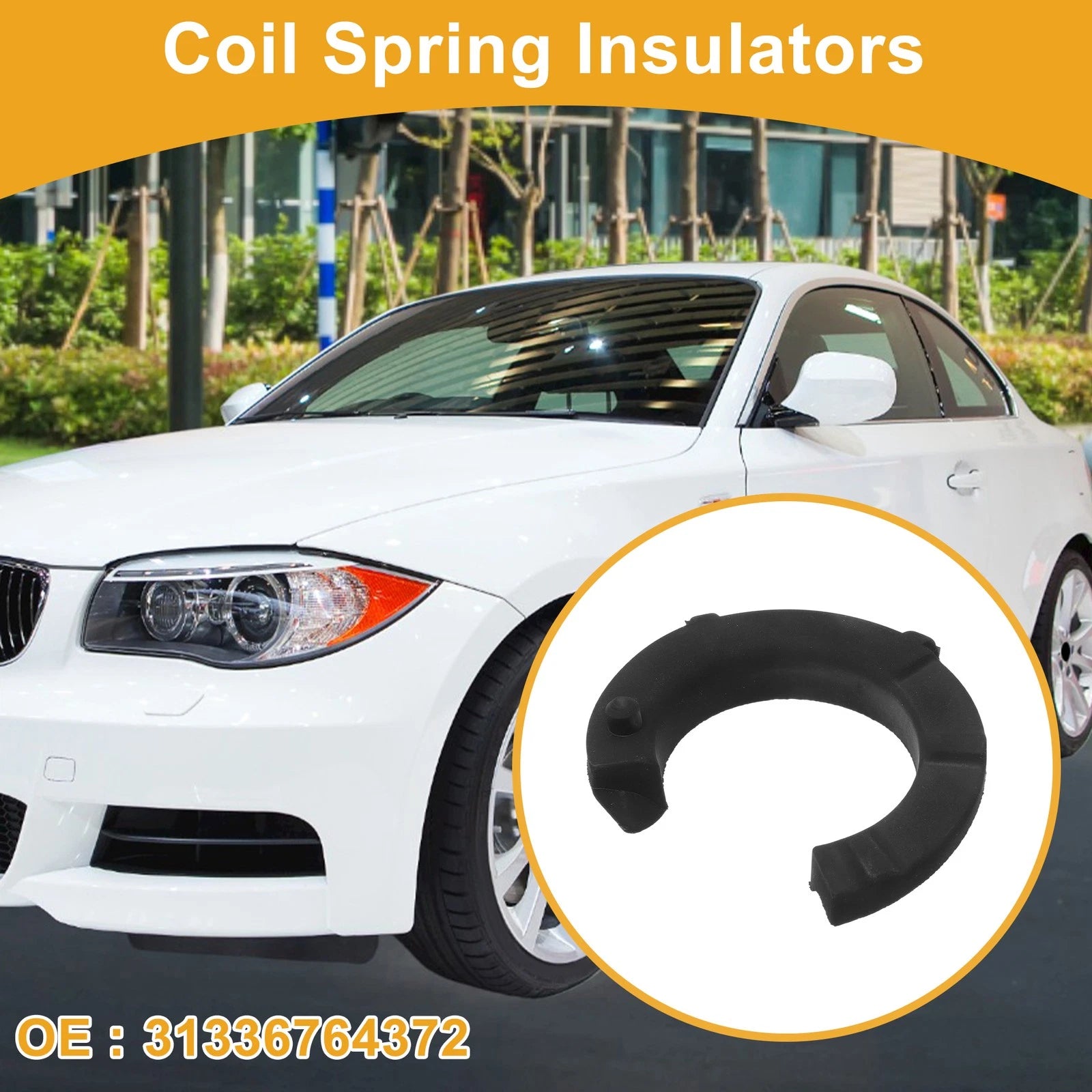 Lower Coil Spring Insulator Replacement Rubber for BMW 128i (2008–2013)