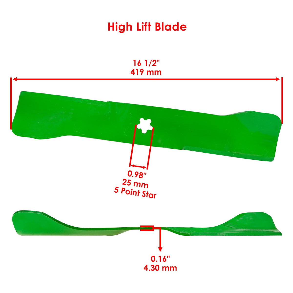 48 inch Deck High Lift Bagging Blade Replacement for Husqvarna TS 248 (2005–2025)