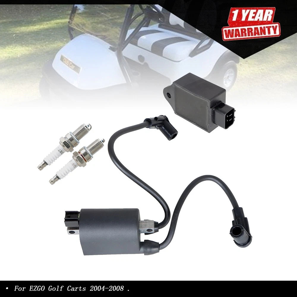 Ignition Coil + CDI + Spark Plug for EZ-GO TXT Golf Cart (2004–2008)