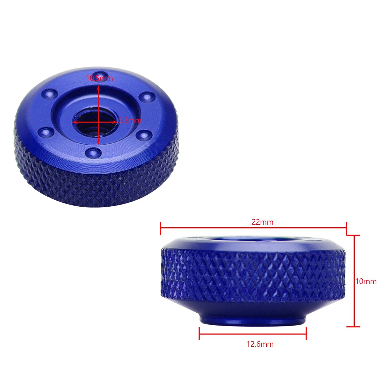 Aluminum Chain Adjust Nuts Blue for Honda Grom 125, MSX, Monkey Z125, Dax ST125 (2014–2023)