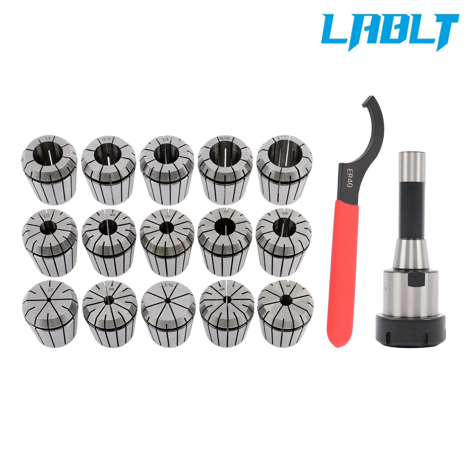 15Pcs ER40 Collet Chuck Set for Milling Machine