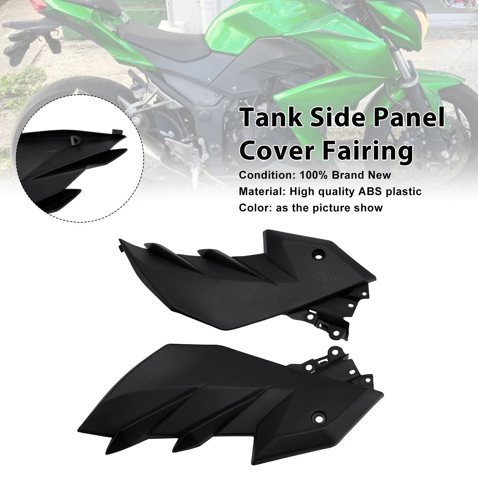 Fuel Tank Side Panel Cover Fairings for Kawasaki Z250 Z300 (2013–2018)