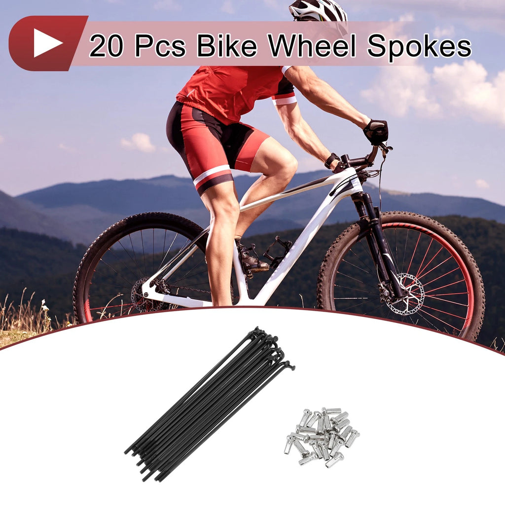 Bicycle Spokes 20 Set 304 Stainless Steel 116mm for 13G Wheels