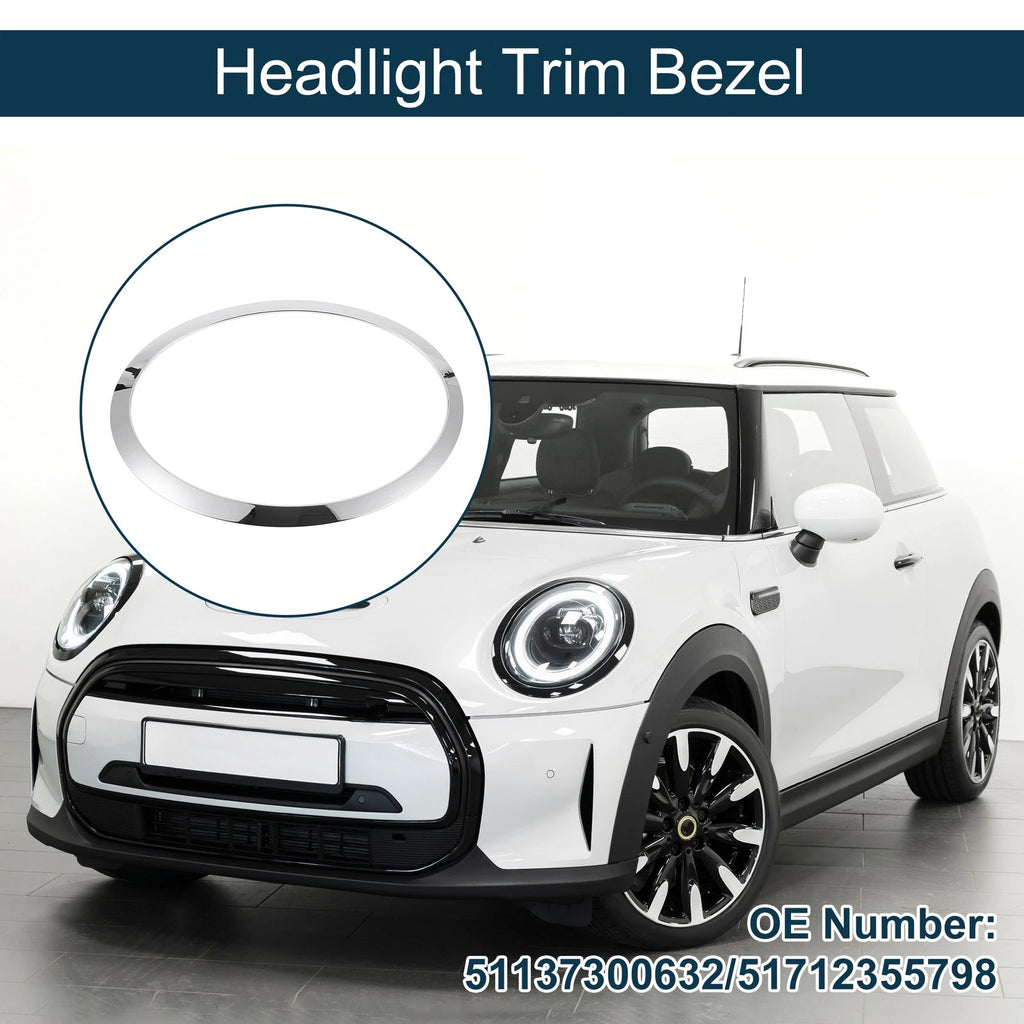 1pc Headlight Trim Bezel for Mini Cooper (2014–2024) No. 51137300632