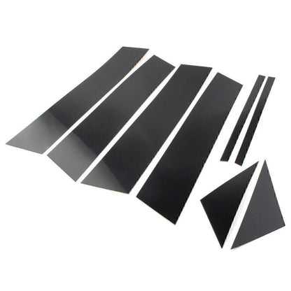 Set of 8 Gloss Black Pillar Posts for Mazda 3 Sedan (2019–2021)