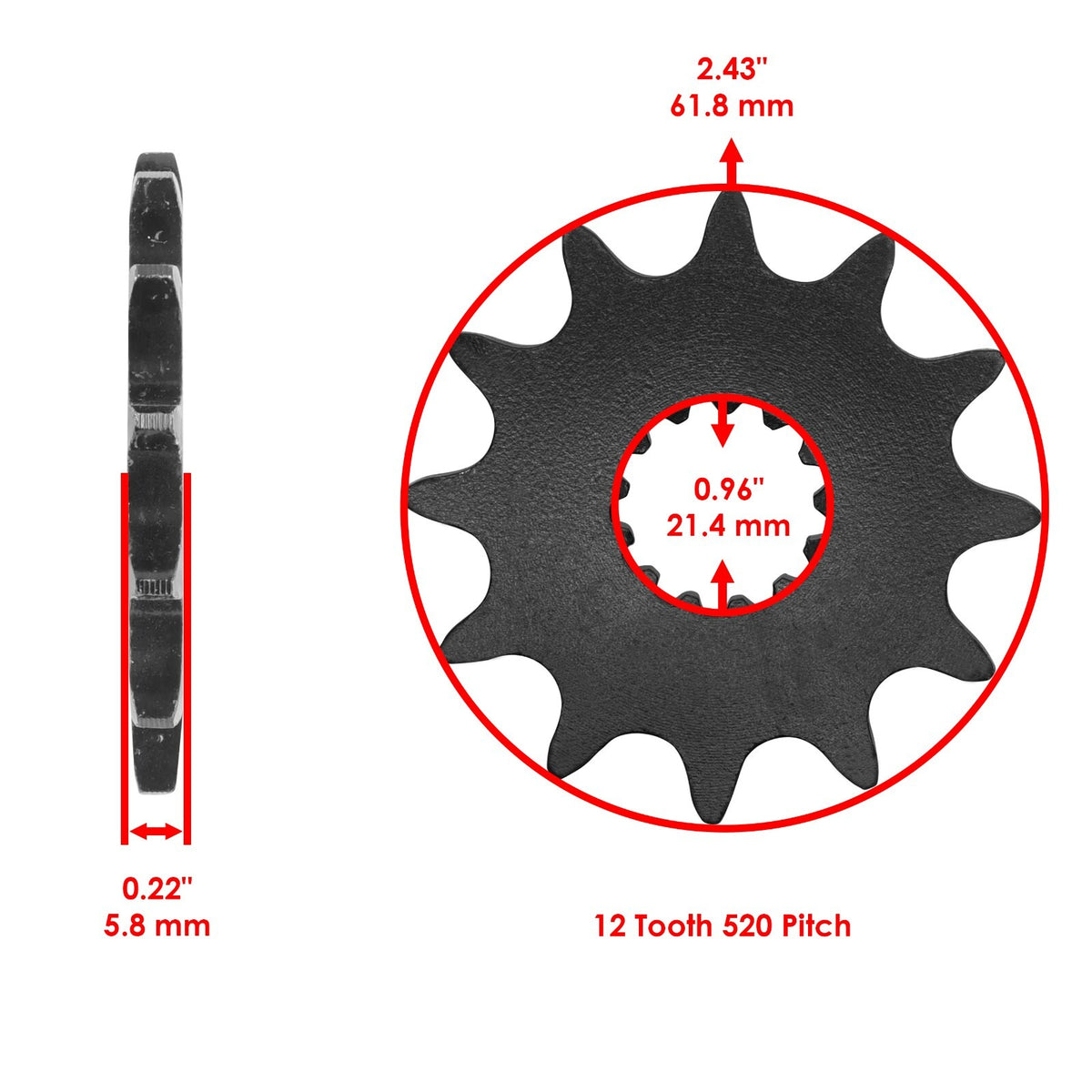 Drive Chain and Sprockets Kit for Suzuki LT250S Quadsport 250 (1989–1990)
