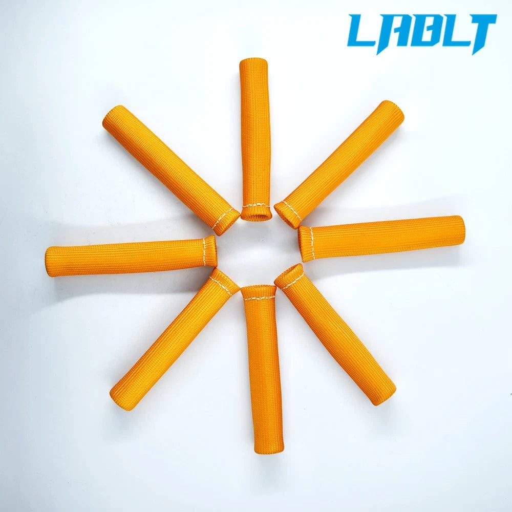 8PCS Orange Spark Plug Wire Protector Sleeve Heat Shield Cover for Universal