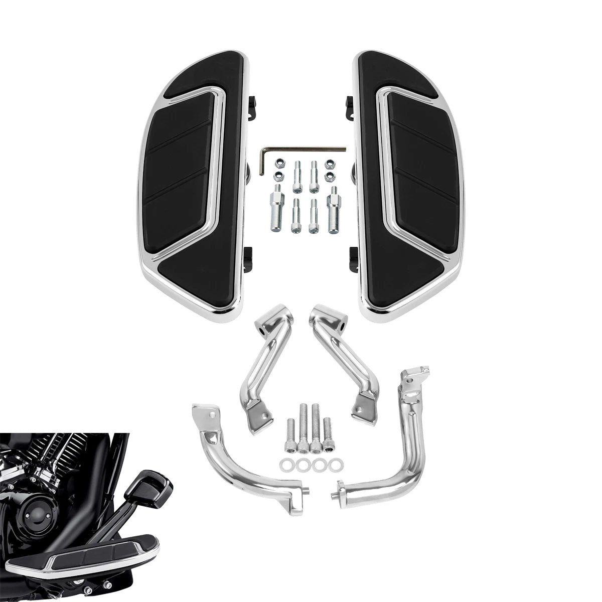 Driver Floorboard Footboard with Mount Bracket for Harley Electra Road Glide (2014–2024)