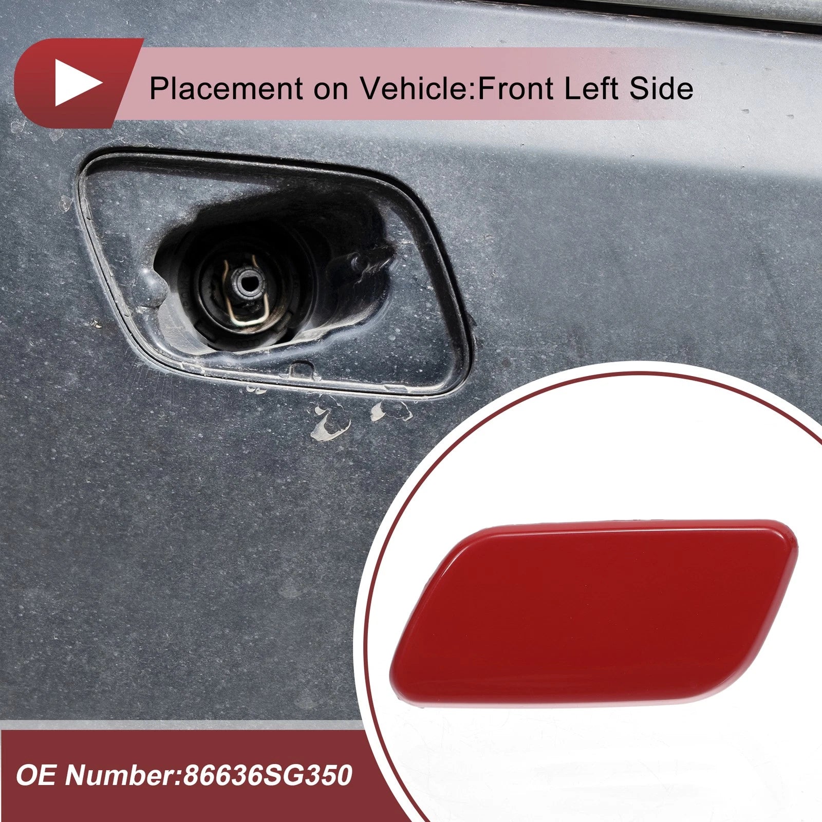 Washer Nozzle Cover Cap Front Left Replacement for Subaru Forester (2016–2018)