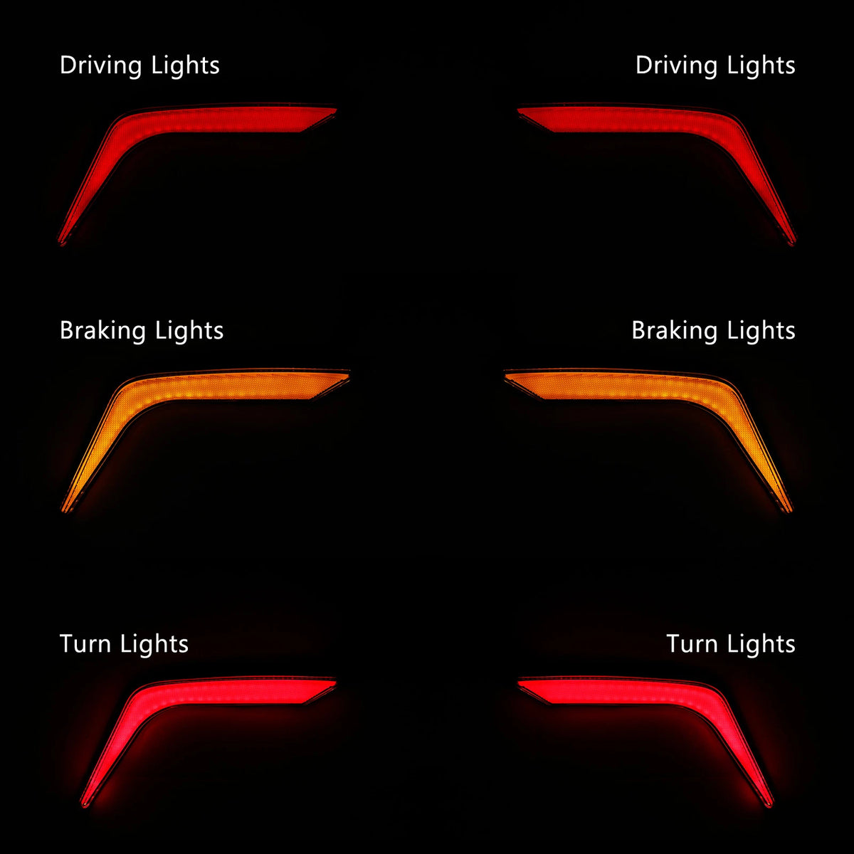 Rear Saddlebag Turn Brake Light Accents for Honda Goldwing GL1800 (2018–2026)