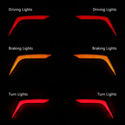 Rear Saddlebag Turn Brake Light Accents for Honda Goldwing GL1800 (2018–2026)
