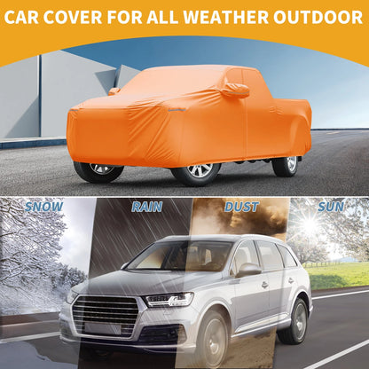 Waterproof Car Cover for Ford Maverick (2022–2023) - Orange, Zippered