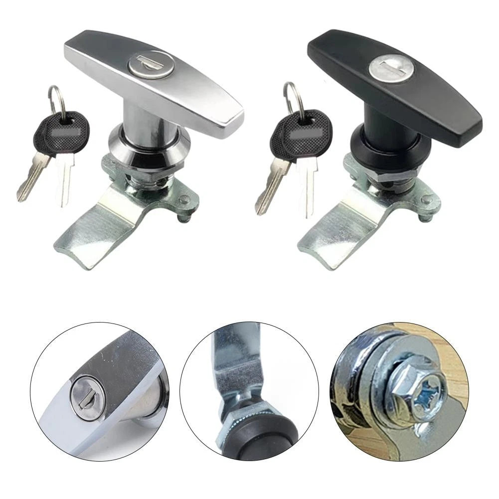 Weather Resistant T Handle Lock with Key for Various Storage Solutions