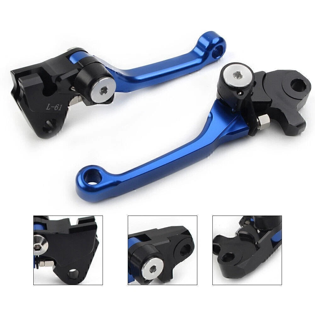 Pivot Brake Clutch Levers for Kawasaki KX250F KX450F (2004–2018) - Blue